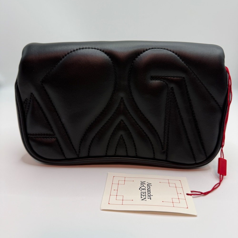 NWT Alexander McQueen Black Mini Bag with Gold Chain - Picture 5 of 9